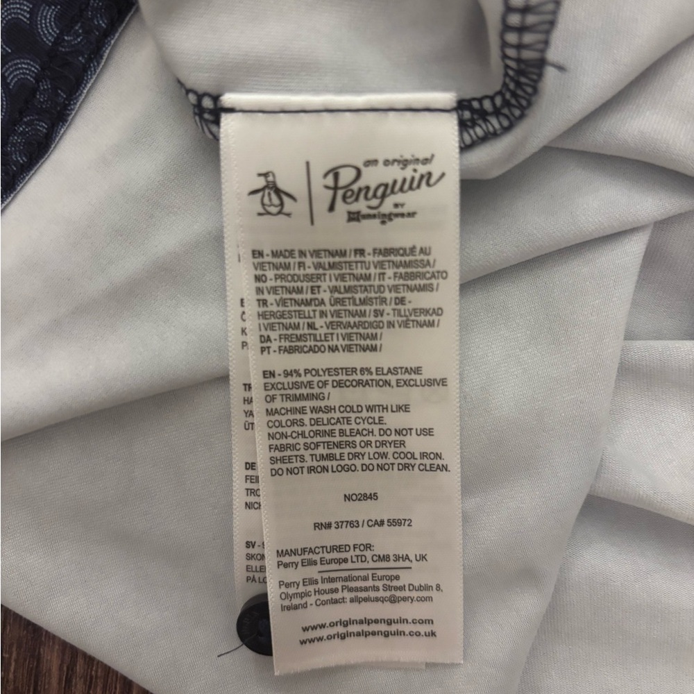 Original Penguin Men’s Blue Geo Polo Shirt - Picture 5 of 6